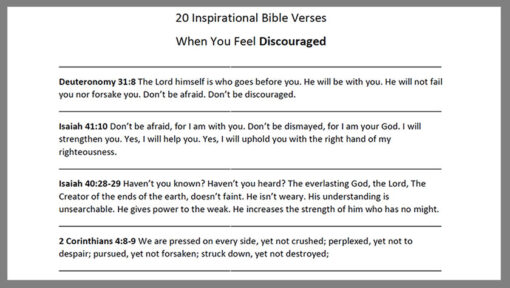 Bible Verses for Discouragement