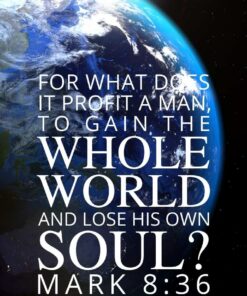 Christian Wallpaper - Earth Sunrise Mark 8:36