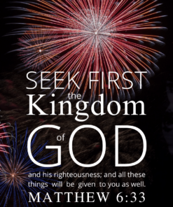 Christian Wallpaper – Fireworks Matthew 6:33