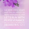 Christian Wallpaper - Floral Lavender Hebrews 12:1
