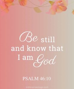 Christian Wallpaper – Floral Pink Psalm 46:10