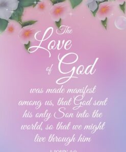 Christian Wallpaper - Flower Pastel 1 John 4:9