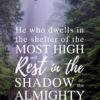 Christian Wallpaper - Forest Stream Psalm 91:1