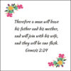 Genesis 2:24 - Join With His Wife - Bible Verses To Go
