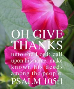 Christian Wallpaper - Oh Give Thanks Psalm 105:1