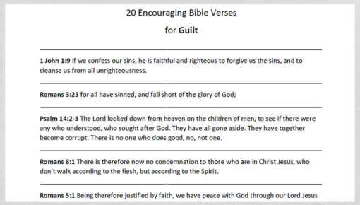 Bible Verses for Guilt