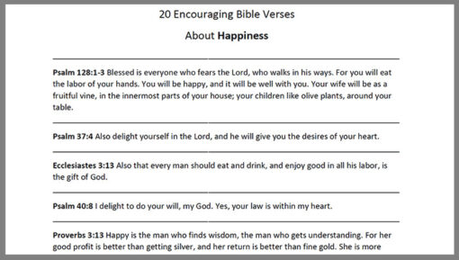 Happiness Bible Verses