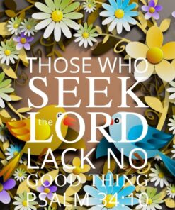 Christian Wallpaper - Happy Birds Psalm 34:10
