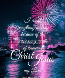 Christian Wallpaper - Harbor Fireworks Philippians 3:8