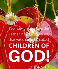 Christian Wallpaper - Hearts of Love 1 John 3:1