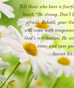 Isaiah 35:4 - Be Strong, Don't Be Afraid - Bible Verses To Go