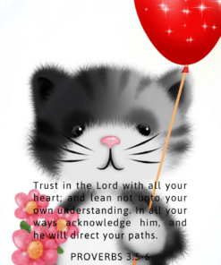 Christian Wallpaper – Kitty Proverbs 3:5-6