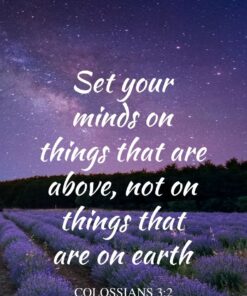 Christian Wallpaper - Lavender Sky Colossians 3:2