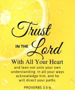 Christian Wallpaper - Lemon Proverbs 3:5-6