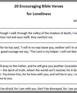 Loneliness Bible Verses