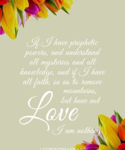 Christian Wallpaper - Love Flowers 1 Corinthians 13:2