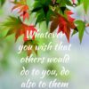 Christian Wallpaper - Maple Leaves Matthew 7:12