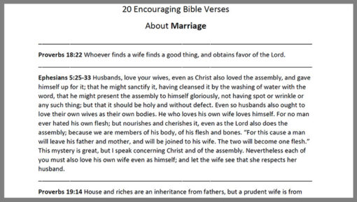 Marriage Bible Verses