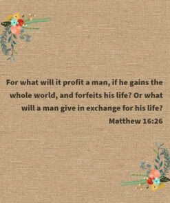 Matthew 16:26 - Gain the Whole World - Bible Verses To Go