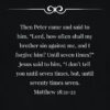 Matthew 18:21-22 - Forgive Seventy Times Seven - Bible Verses To Go