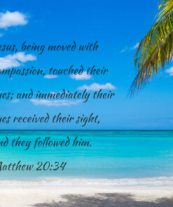 Matthew 20:34 - Moved With Compassion - Bible Verses To Go