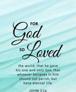 Christian Wallpaper - Mint Lines John 3:16