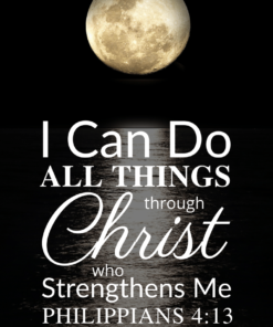Christian Wallpaper - Moonlight Philippians 4:13