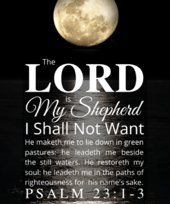 Christian Wallpaper – Moonlight Psalm 23:1-3