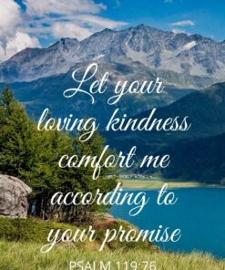 Christian Wallpaper - Mountain Lake Psalm 119:76