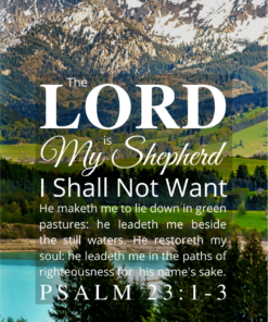 Christian Wallpaper – Mountains Psalm 23:1-3
