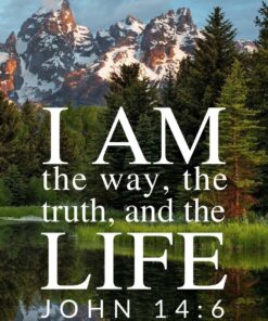 Christian Wallpaper - Mountain Lake John 14:6