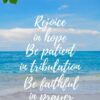 Christian Wallpaper - Ocean View Romans 12:12
