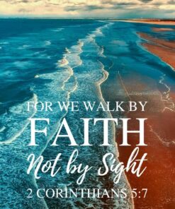 Christian Wallpaper - Ocean Waves 2 Corinthians 5:7