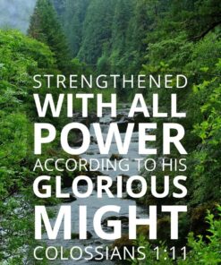 Christian Wallpaper - Oregon Falls Colossians 1:11