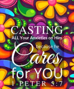 Christian Wallpaper – Paisley 1 Peter 5:7