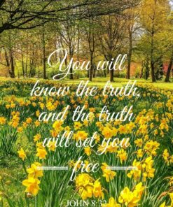 Christian Wallpaper - Park Flowers John 8:32