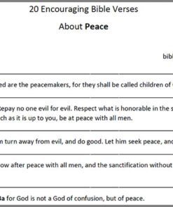 Bible Verses About Peace