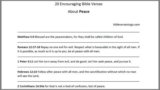 Bible Verses About Peace