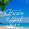 Christian Wallpaper - Peaceful Beach Colossians 3:15