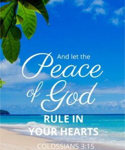 Christian Wallpaper - Peaceful Beach Colossians 3:15