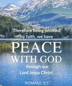 Christian Wallpaper - Peaceful Lake Romans 5:1