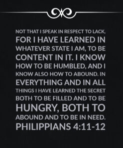 Philippians 4:11-12 - The Secret to Being Content - Bible Verses To Go