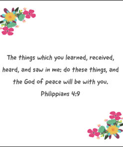 Philippians 4:9 - The God of Peace Will Be With You - Bible Verses To Go