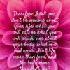 Christian Wallpaper - Pink Dahlia Matthew 6:25
