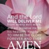 Christian Wallpaper - Pink Lotus 2 Timothy 4:18