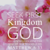 Christian Wallpaper – Pink Bloom Matthew 6:33