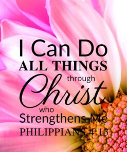 Christian Wallpaper – Pink Daisy Philippians 4:13