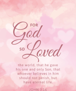 Christian Wallpaper – Pink Heart John 3:16