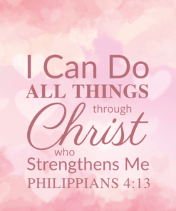 Christian Wallpaper – Pink Heart Philippians 4:13