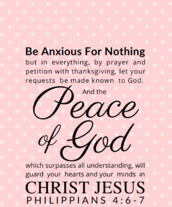 Christian Wallpaper – Pink Philippians 4:6-7